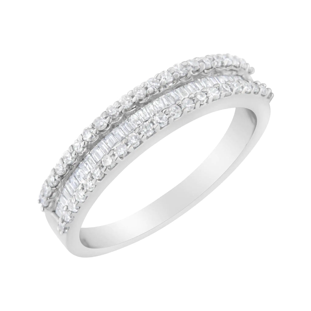 14KT White Gold Diamond Band Ring