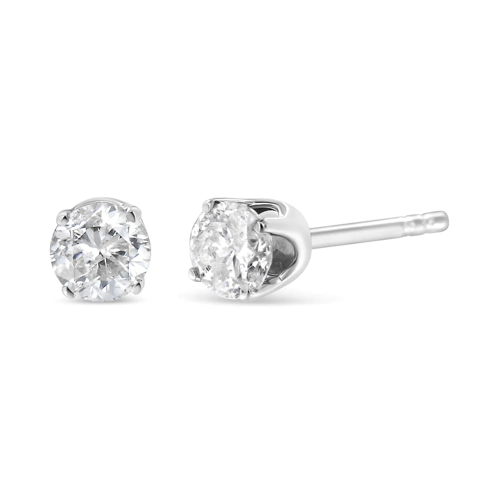 14K Gold Lab Grown Stud Earrings