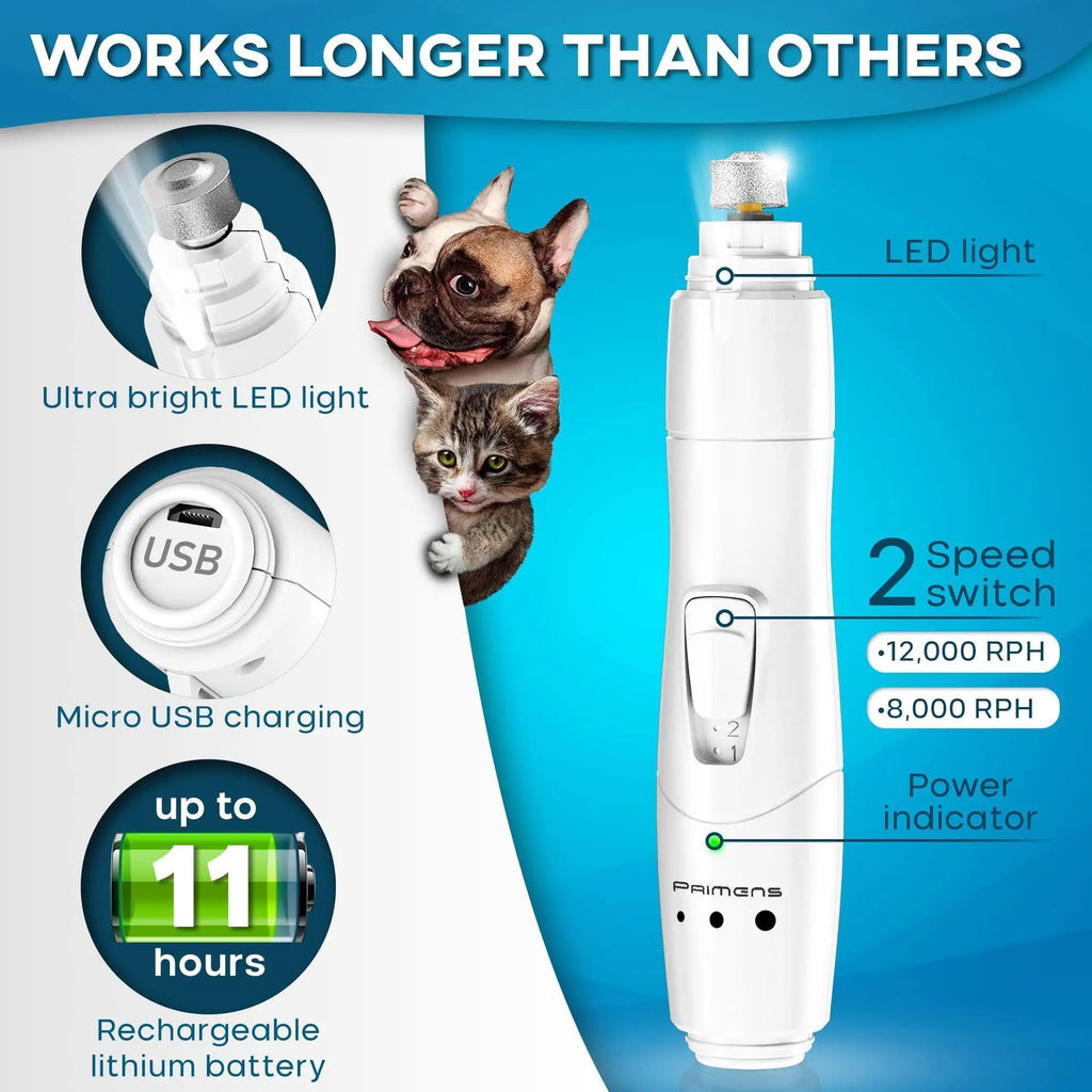 LED Dog Nail Grinder Rechargeable