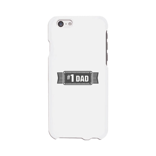 #1 Dad White Phone Case