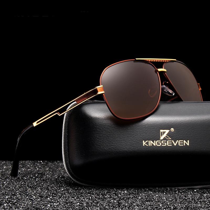 Model Business Men Square Polarized Sunglasses Male Eyewear