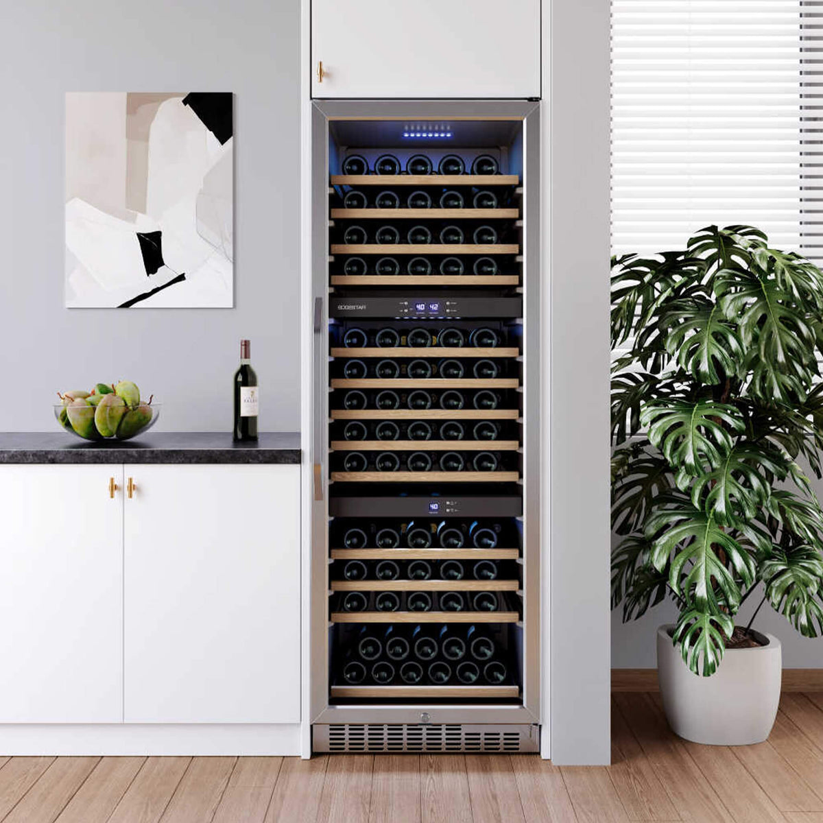 Edgestar 24-Inch Wide 131 Bottle Capacity Built-In Triple Zone