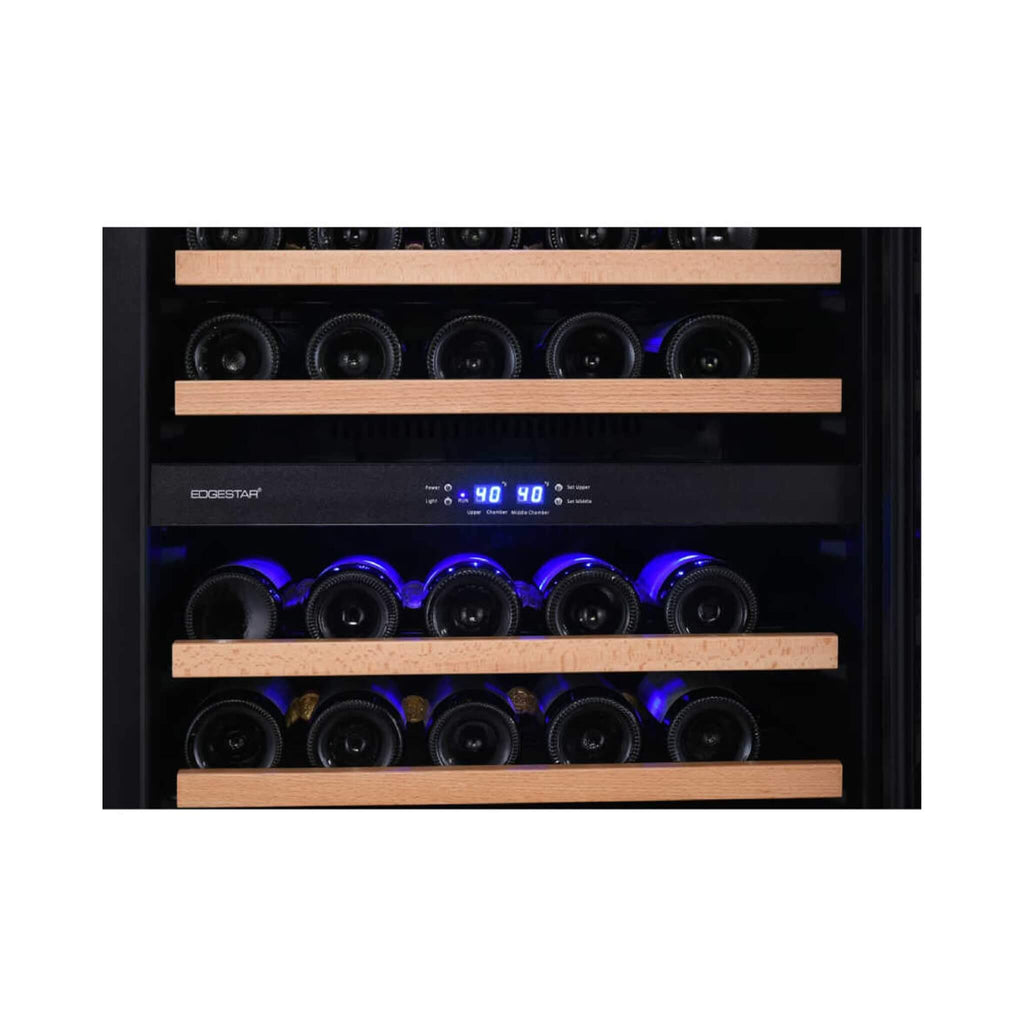 Edgestar 24-Inch Wide 131 Bottle Capacity Built-In Triple Zone