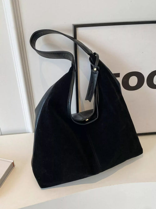 Adjustable Strap Corduroy Shoulder Bag