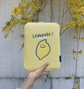 Embroidered Lemon Tablet & Laptop Bag