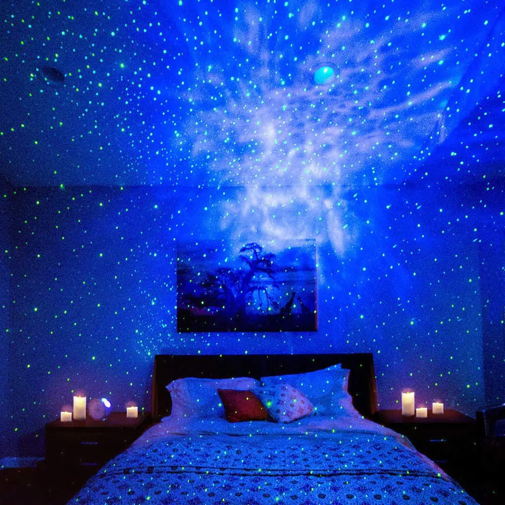 Alexa Compatible Laser Projector w/ LED Nebula Cloud