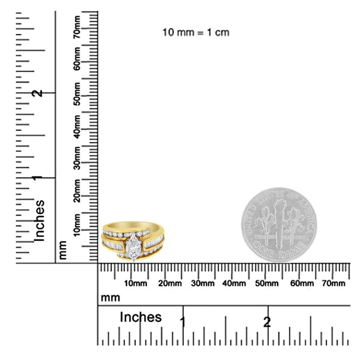 14KT Two-Tone Diamond Cocktail Ring