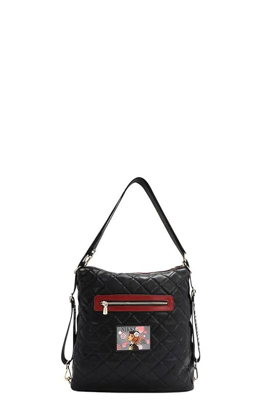Nicole Lee USA Convertible Adjustable Strap Backpack Bag