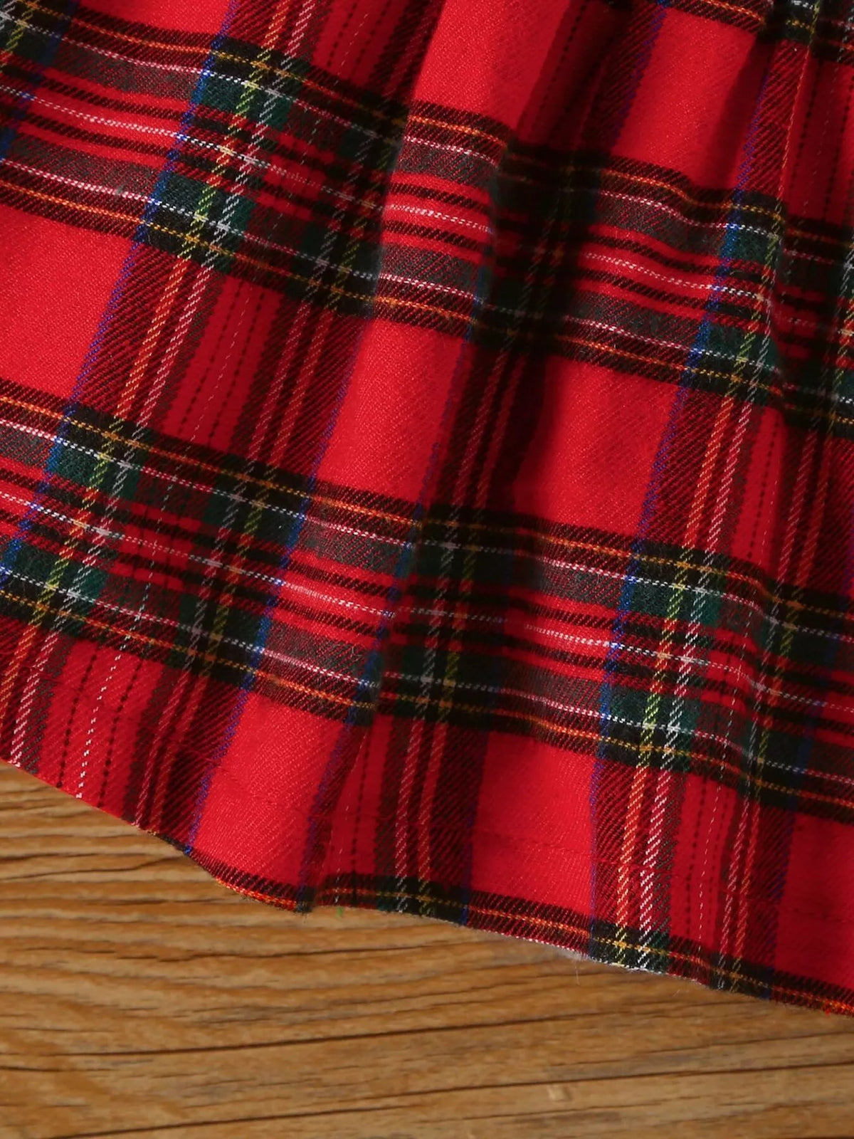 Children'S First Christmas Bodysuit And Plaid Dress Outfit Set