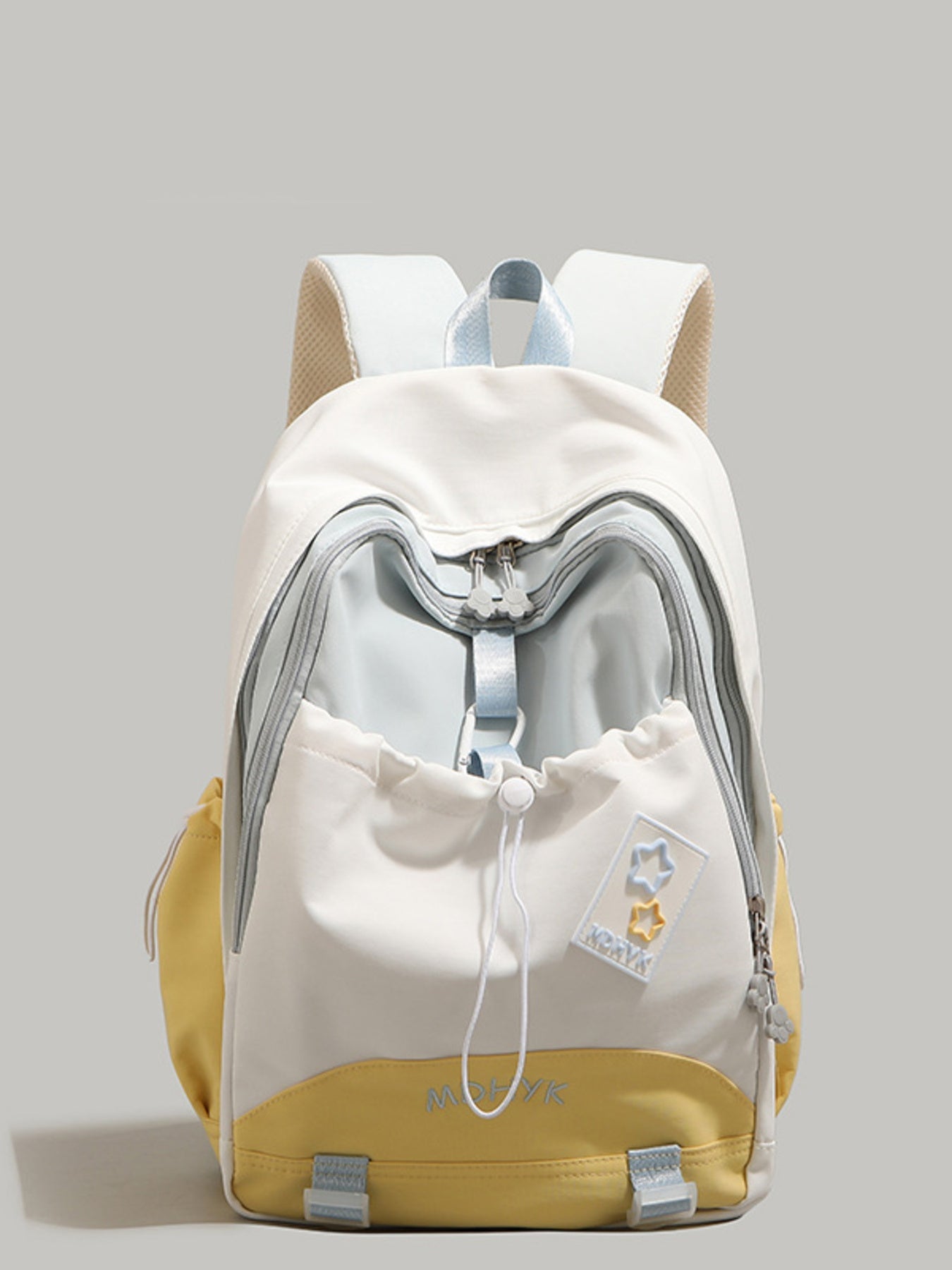 Color Block Drawstring Backpack Bag