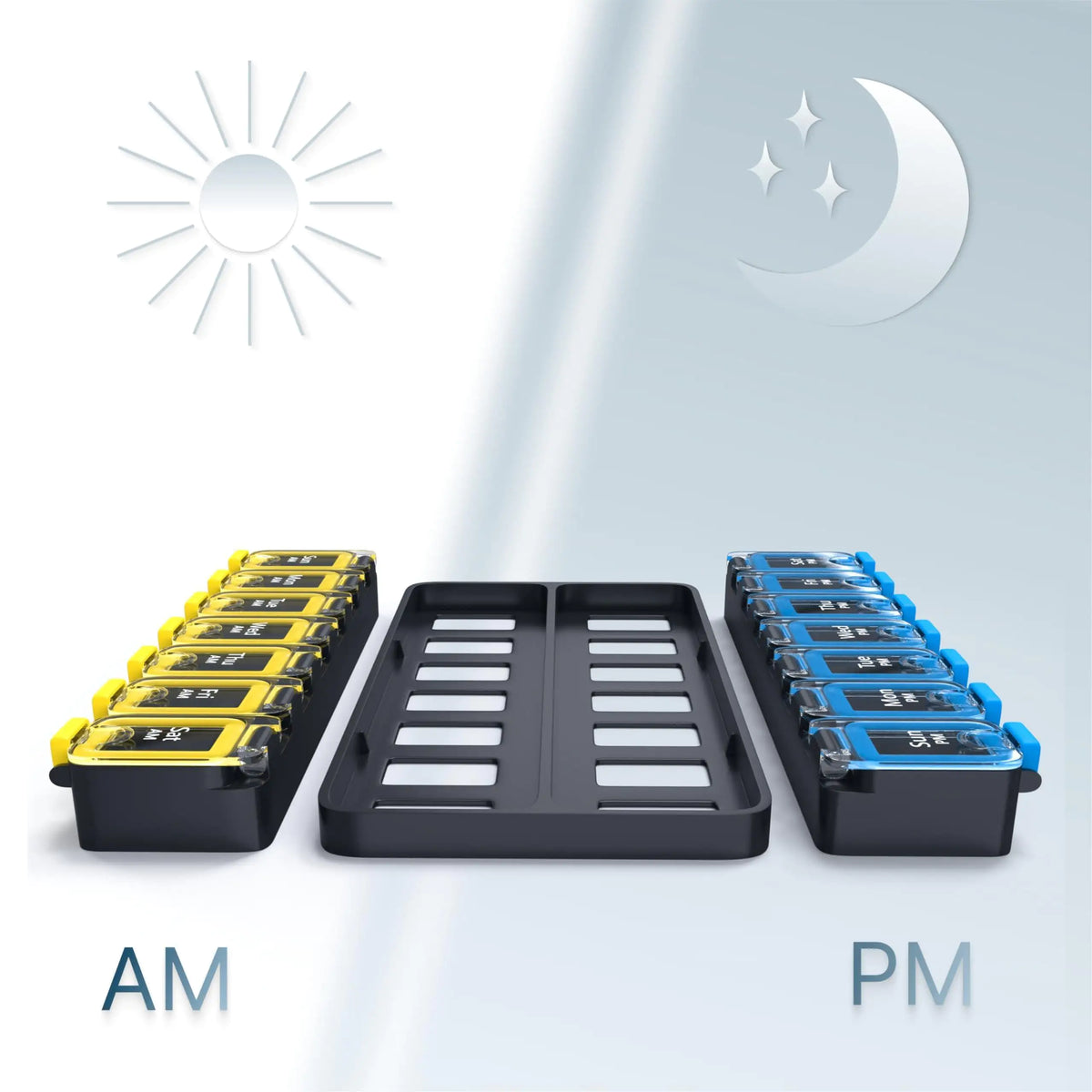 Weekly Pill Organizer 2 Times Day Am Pm Pill Case Pill Box