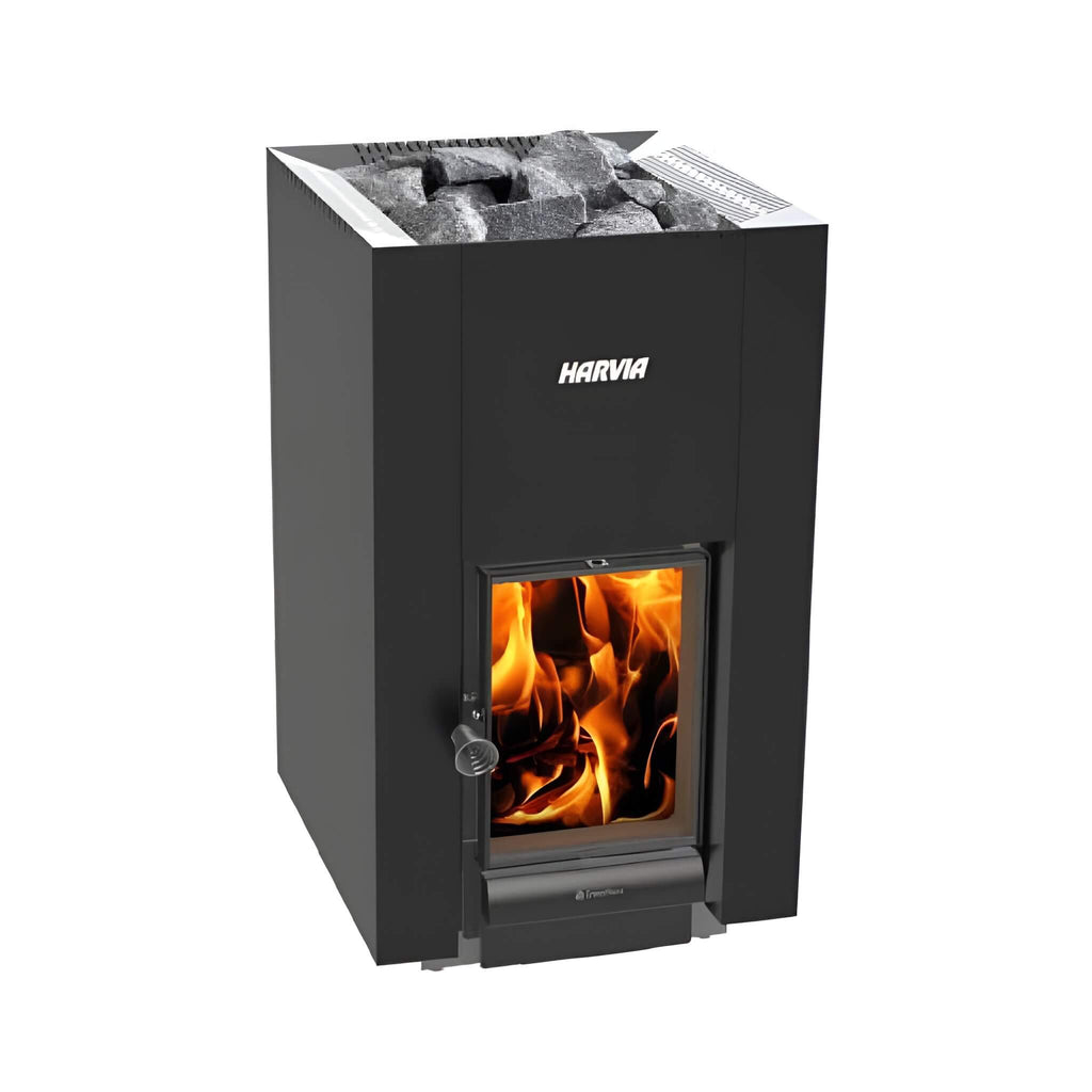 Harvia Greenflame 22 Linear 15.7Kw Wood Sauna Stove With Sauna