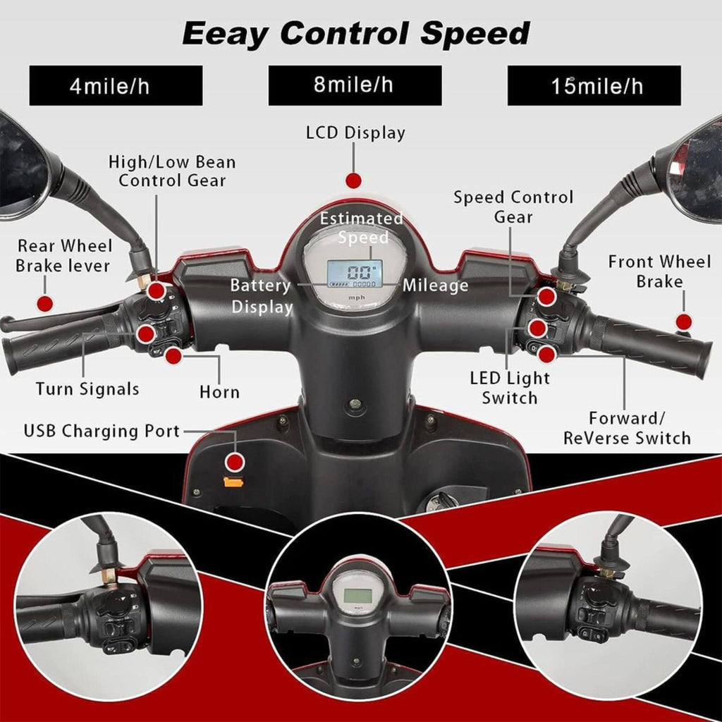 [SAK96314] Zvg 800W 4-Wheel Mobility Scooter