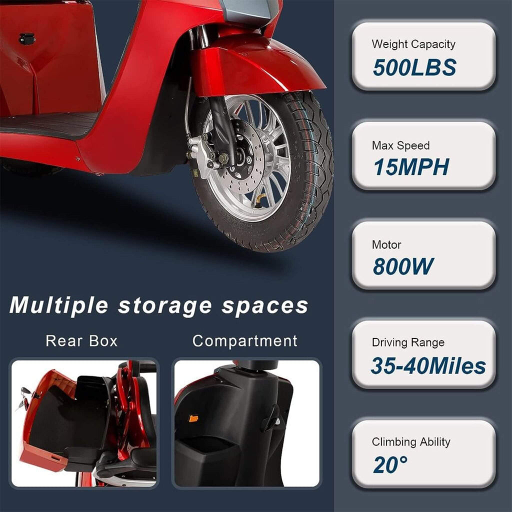 [SAK96314] Zvg 800W 4-Wheel Mobility Scooter