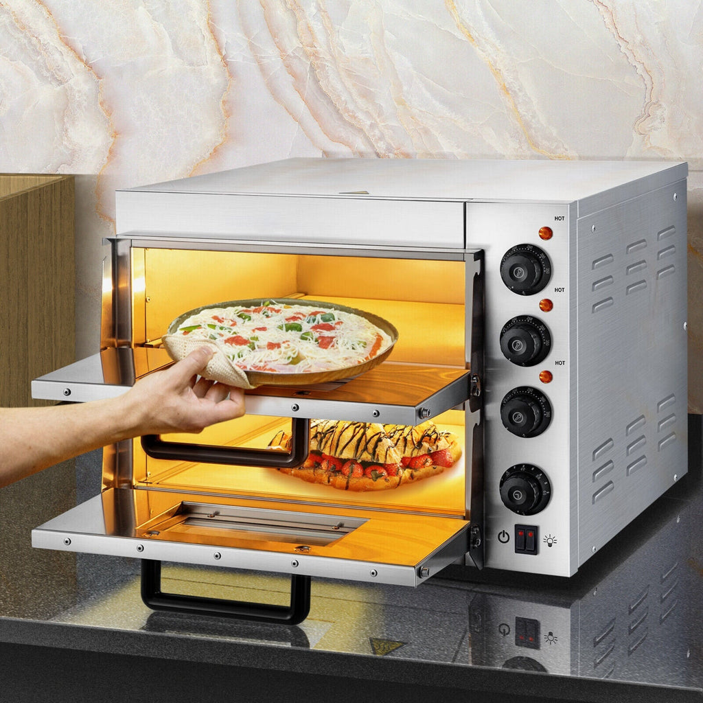 Heavy-Duty Electric 2000W Indoor Commercial Countertop Double
