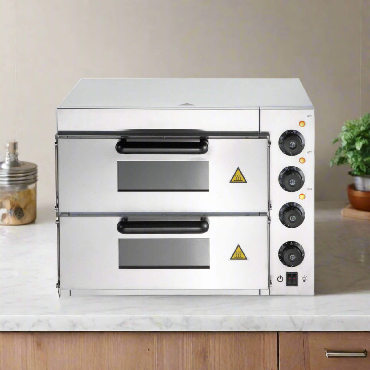 Heavy-Duty Electric 2000W Indoor Commercial Countertop Double