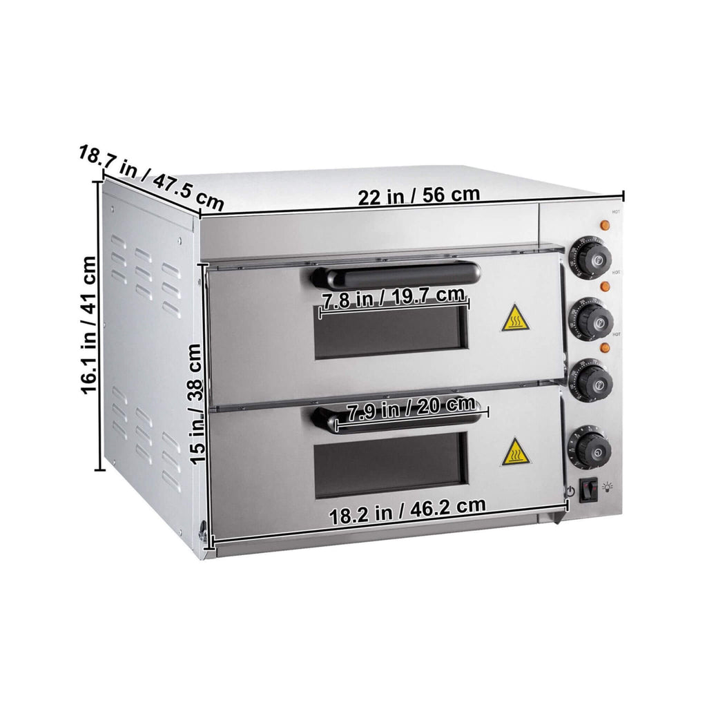 Heavy-Duty Electric 2000W Indoor Commercial Countertop Double