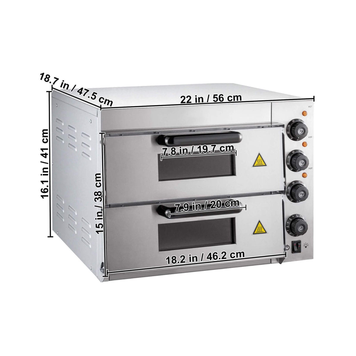 Heavy-Duty Electric 2000W Indoor Commercial Countertop Double