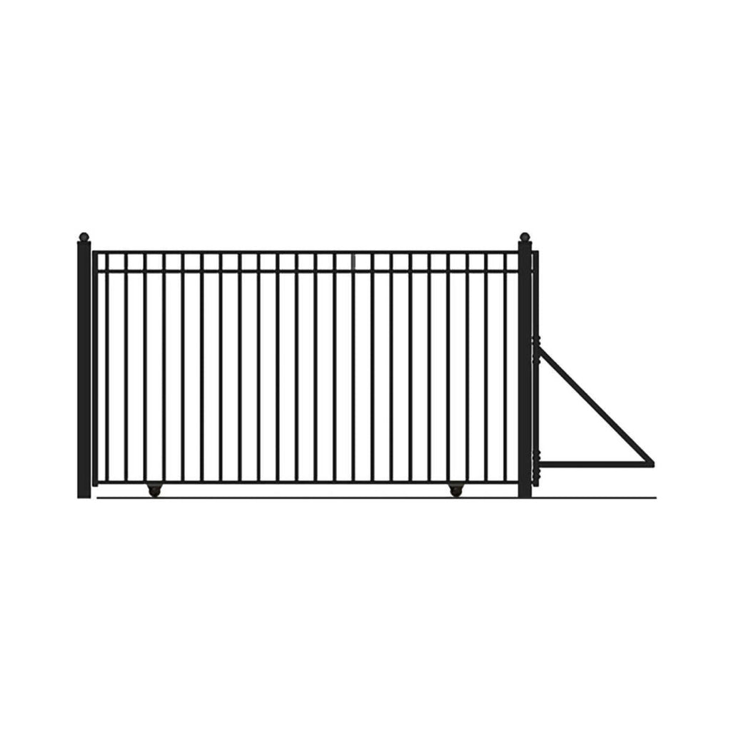 [12-30Ft] Heavy-Duty Madrid-Style Premium Steel Sliding Driveway