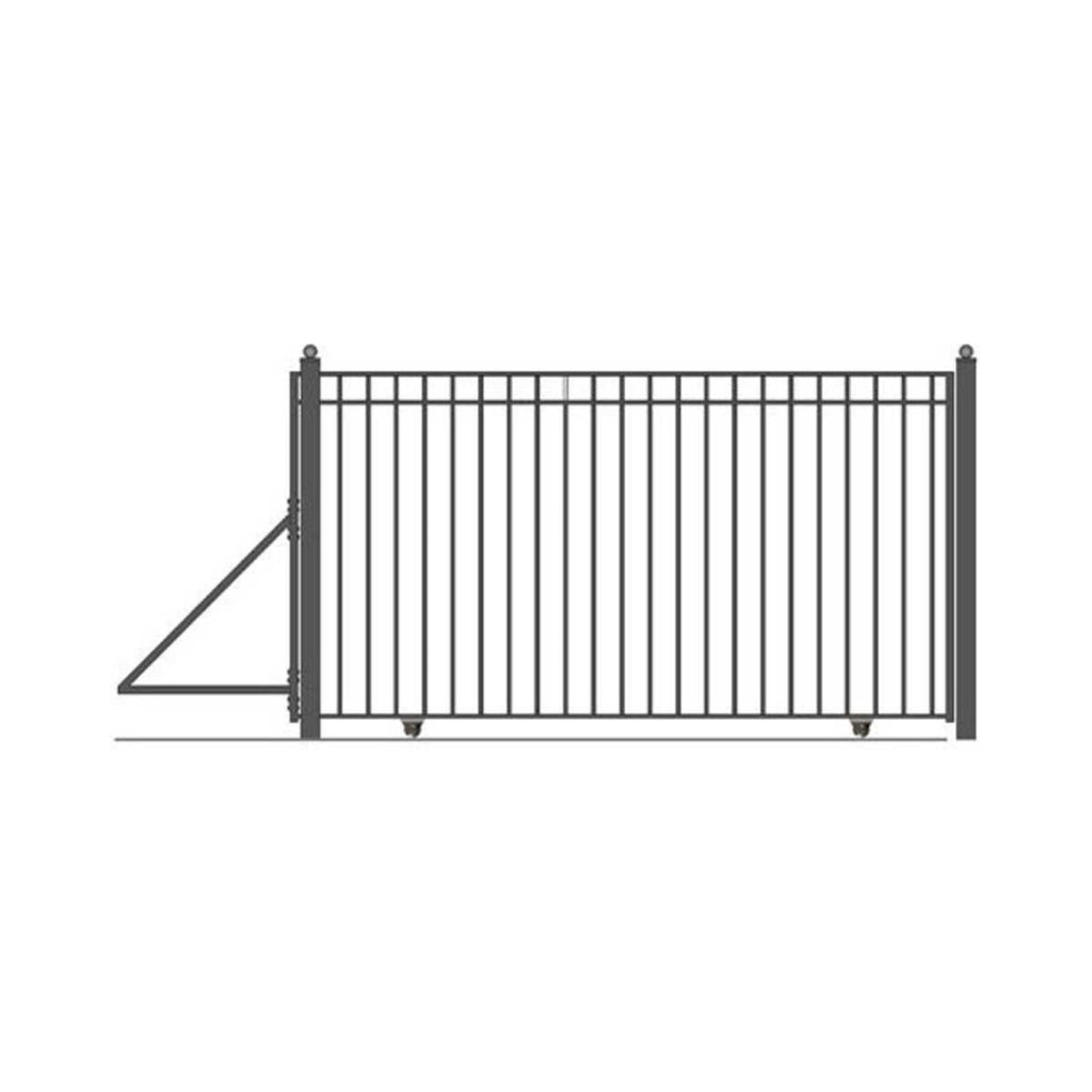 [12-30Ft] Heavy-Duty Madrid-Style Premium Steel Sliding Driveway