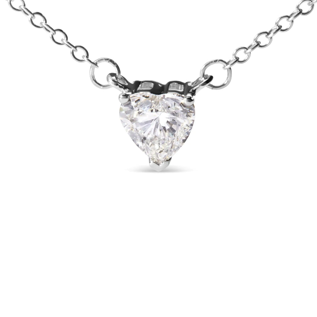 14K Gold Heart Diamond Pendant