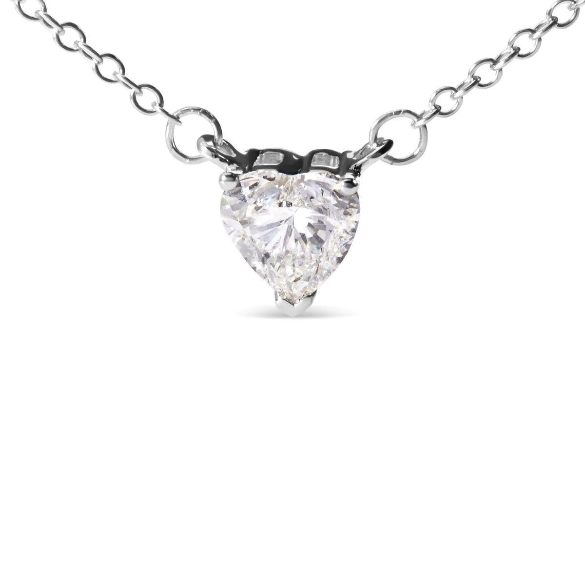 14K Gold Heart Diamond Pendant