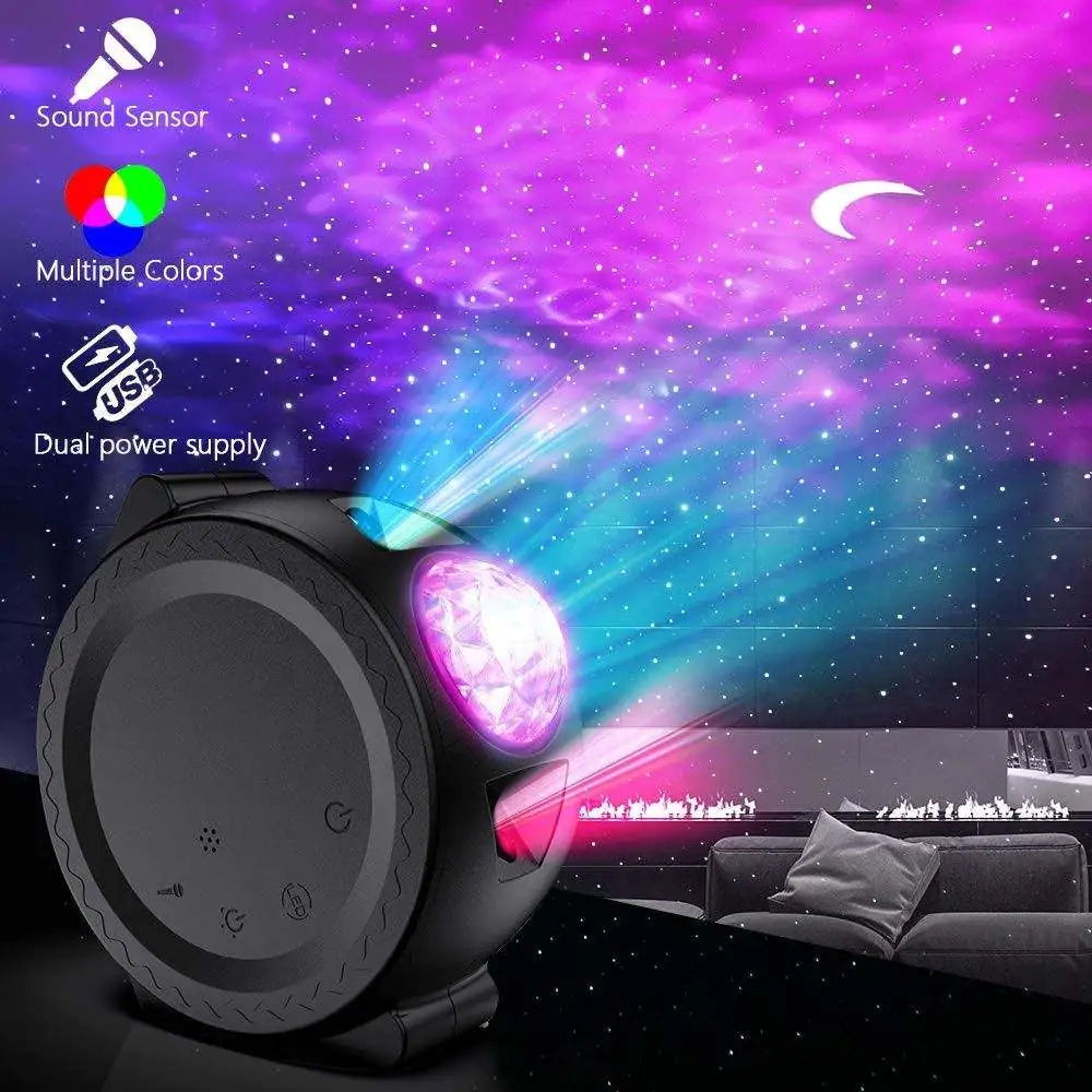 Alexa Compatible Laser Projector w/ LED Nebula Cloud