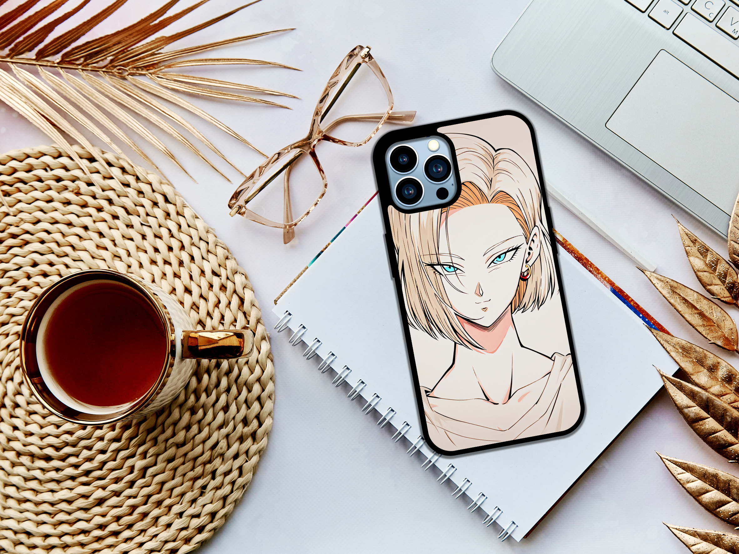 Blonde Cyber Warrior Anime Phone Case