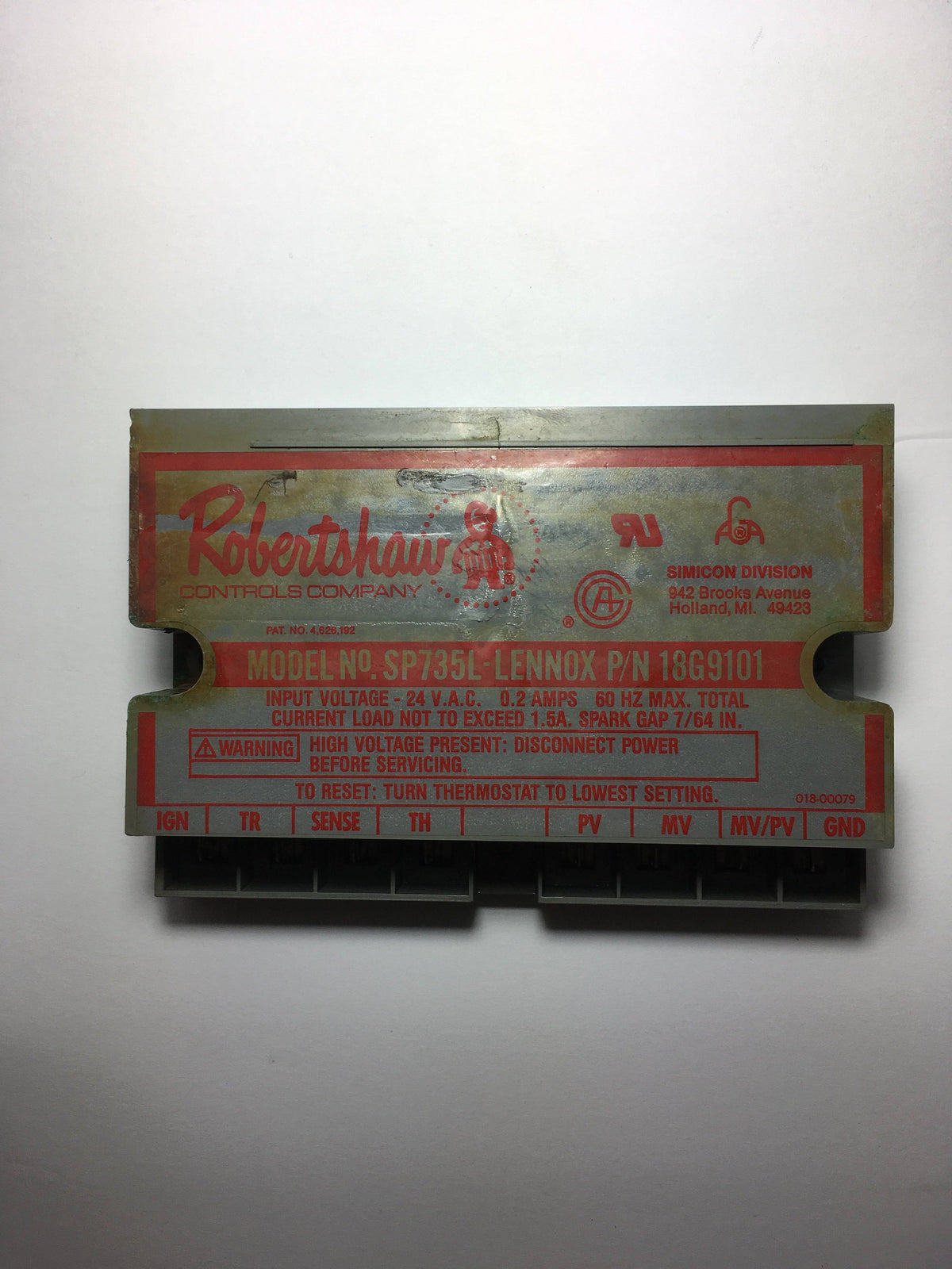 Robertshaw 18G9101 Ignition Control Module SP735L