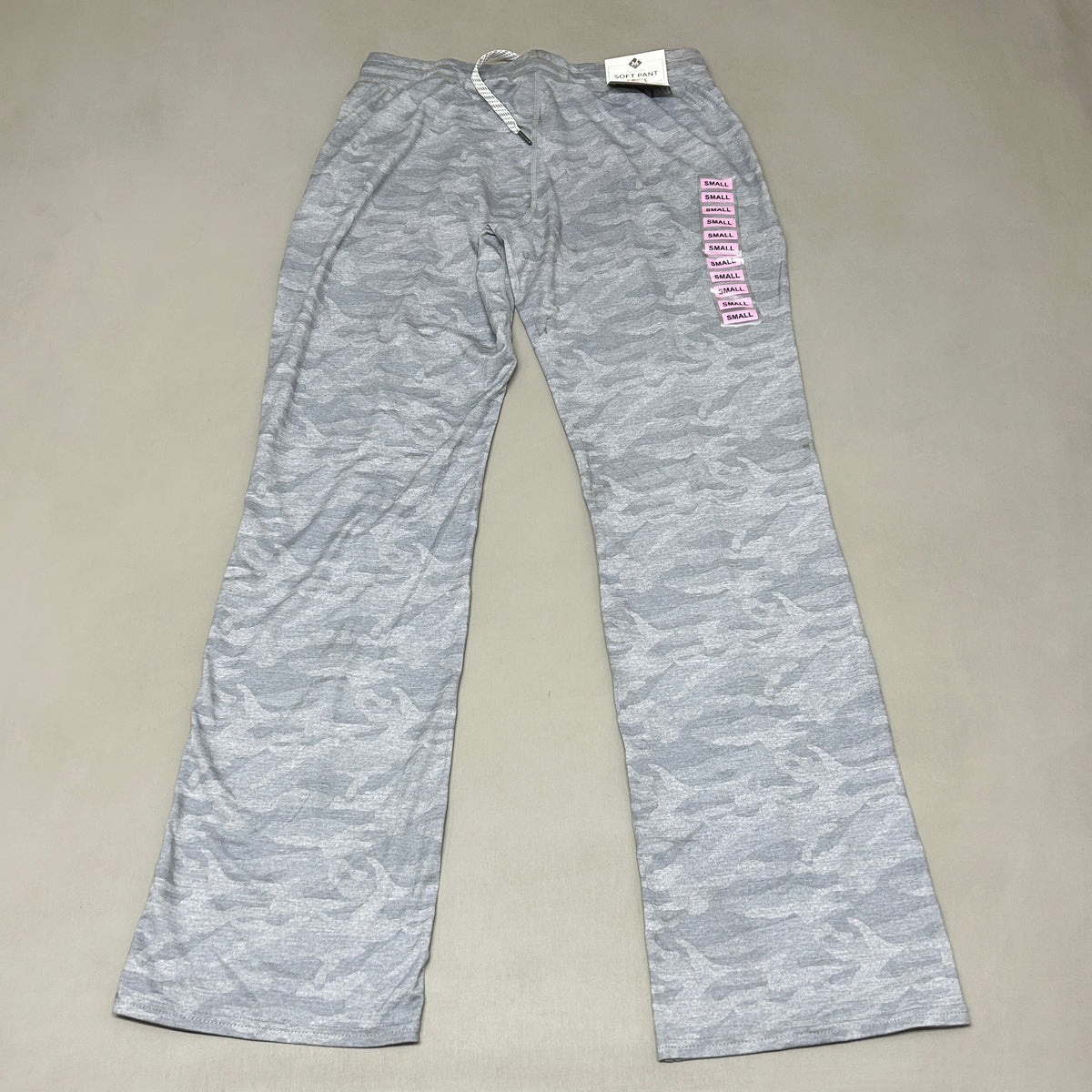 MEMBERS MARK Favorite Straight Leg Soft Pant Light Grey Camo Size Small (New)