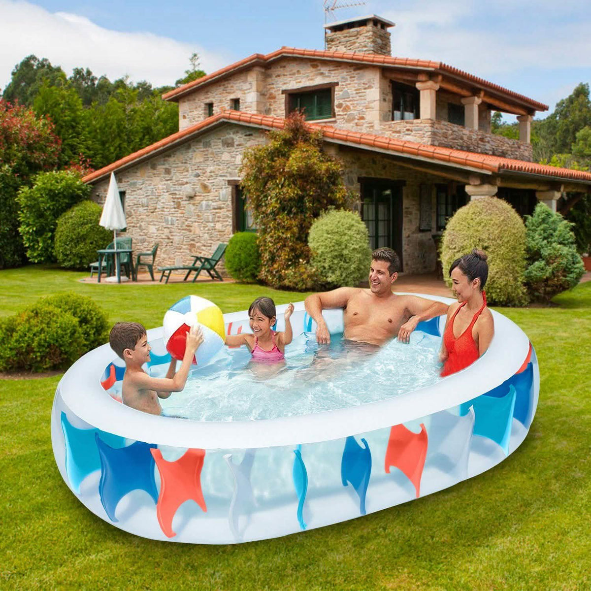 Inflatable Swimming Pool - 90x60x20"