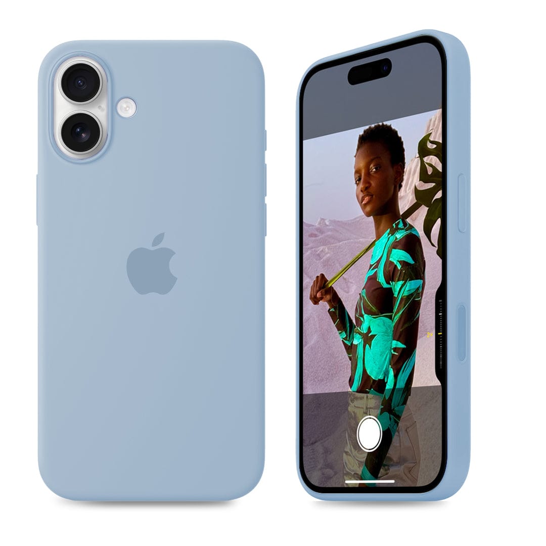 iPhone Silicone Case (Grey Blue)