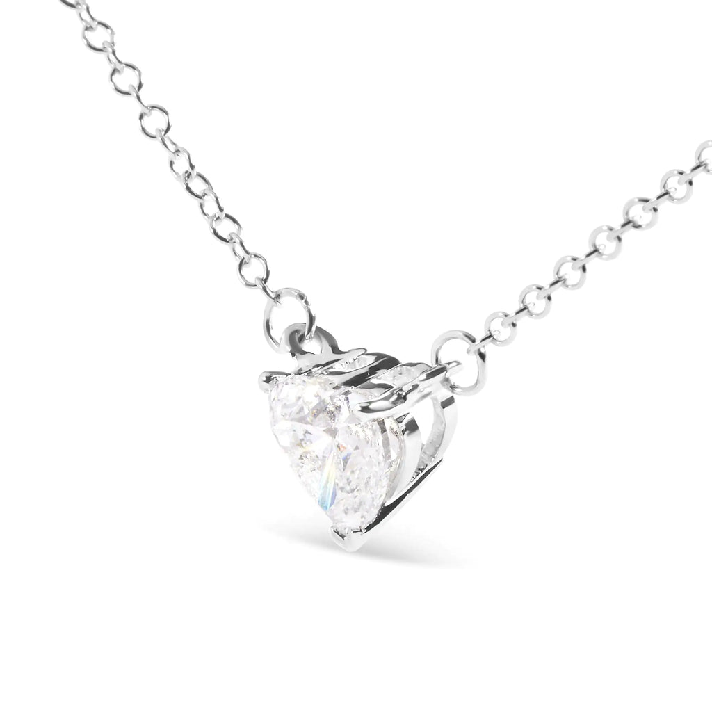 14K Gold Heart Diamond Pendant