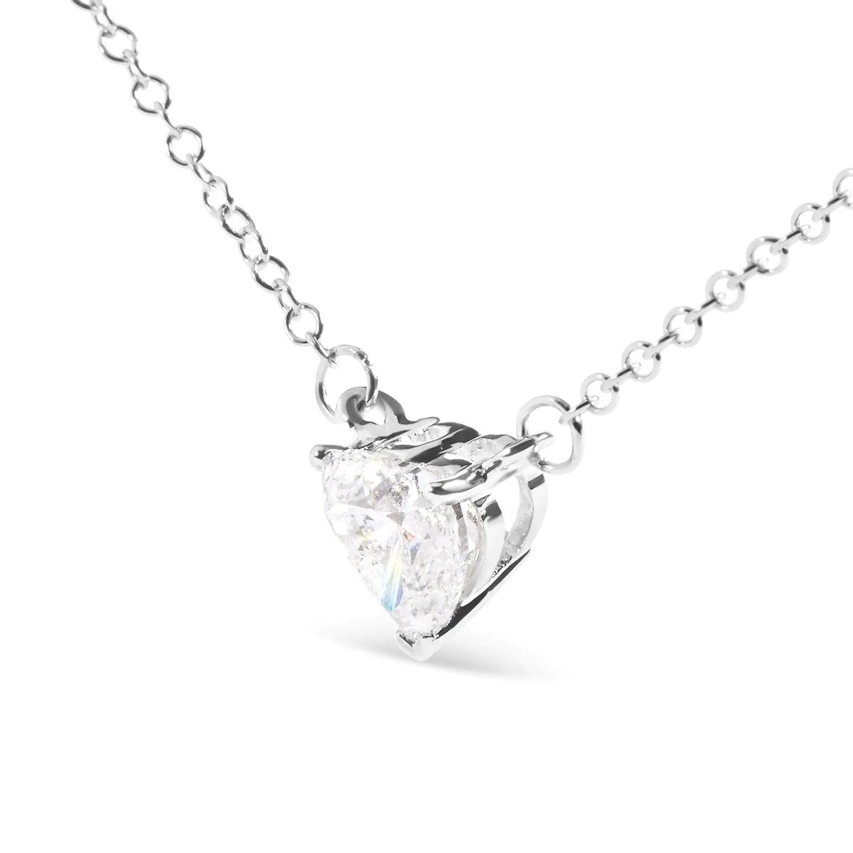 14K Gold Heart Diamond Pendant