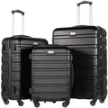 Coolife 3 Piece Hardside Luggage Set
