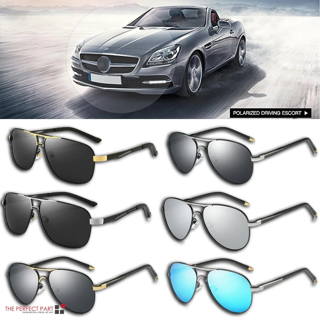Mens Polarized Pilot Sunglasses Outdoor Driving UV400 Sun Glasses