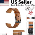 18mm 20mm 22mm Classic Genuine Leather Watch Band Strap Quick