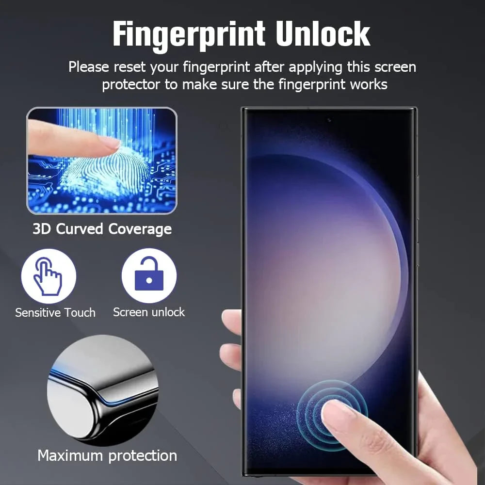 Tempered Glass Screen Protector Lens Hydrogel Samsung S23 S22