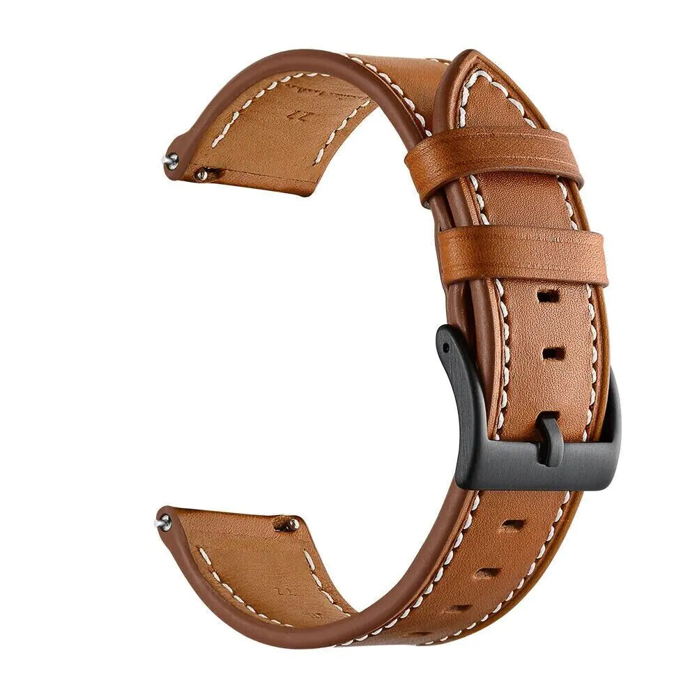 18mm 20mm 22mm Classic Genuine Leather Watch Band Strap Quick