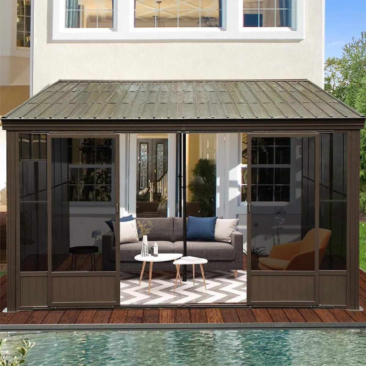 [12X14FT] Haven Sunroom Galvanized Roof