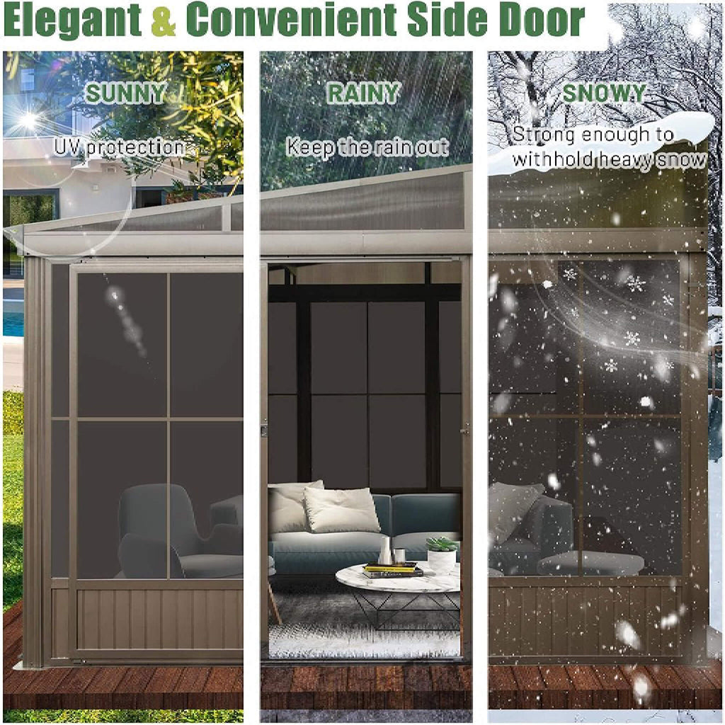 [12X14FT] Haven Sunroom Galvanized Roof