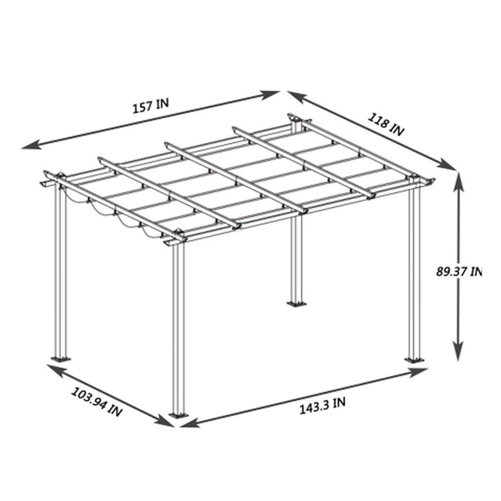 [SAK51842] 10X13FT Patio Pergola Canopy