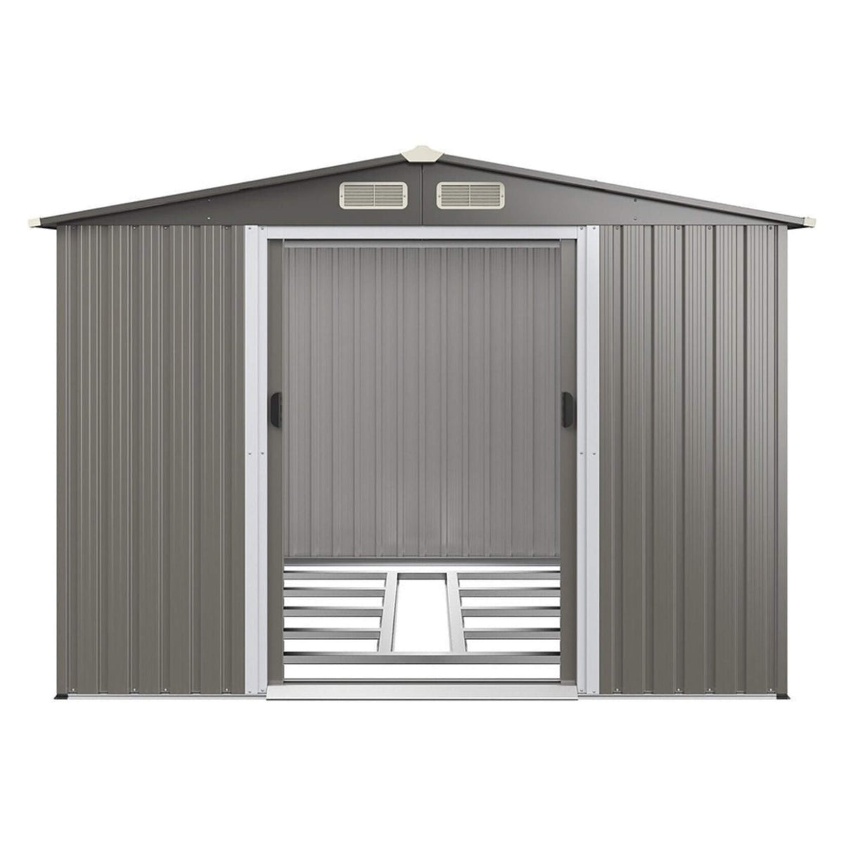 [08X06Ft] Premium Outdoor Steel Tool Storage Garden Backyard Shed