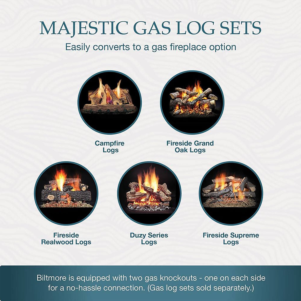 Majestic Biltmore Radiant 36-Inch Open Wood Burning Fireplace