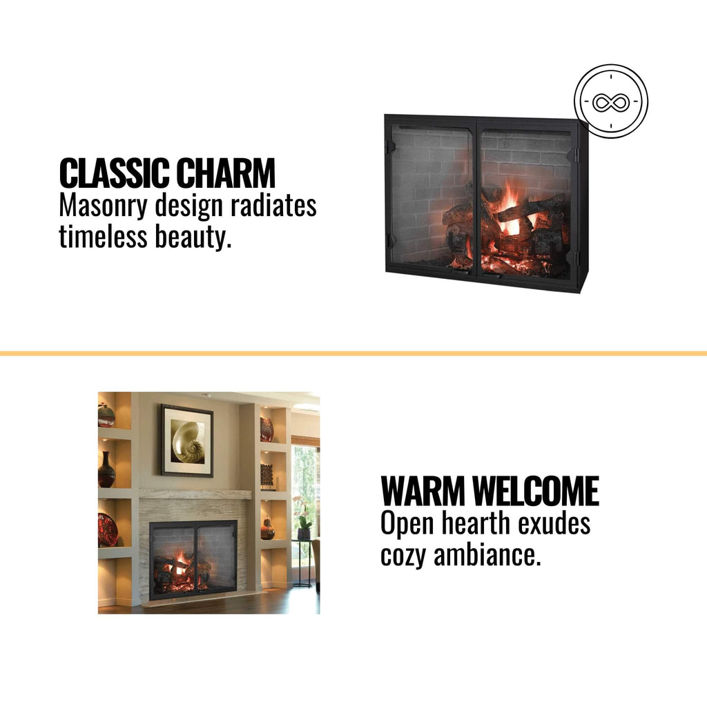 Majestic Biltmore Radiant 36-Inch Open Wood Burning Fireplace