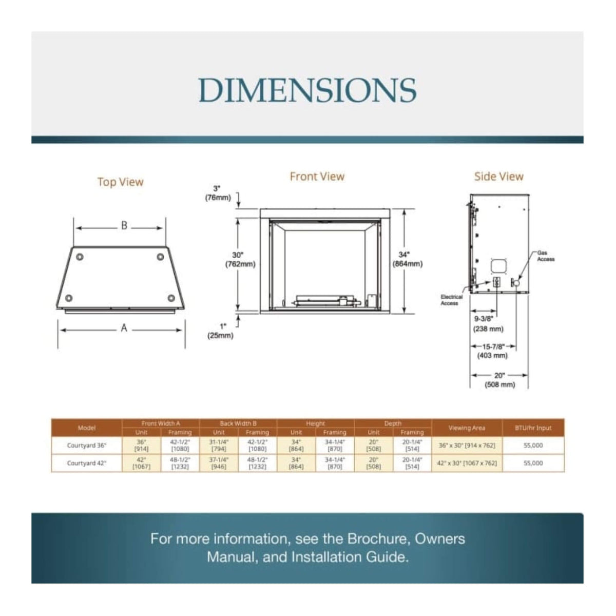 [ODCOUG-42TS] Majestic 42" Outdoor Fireplace