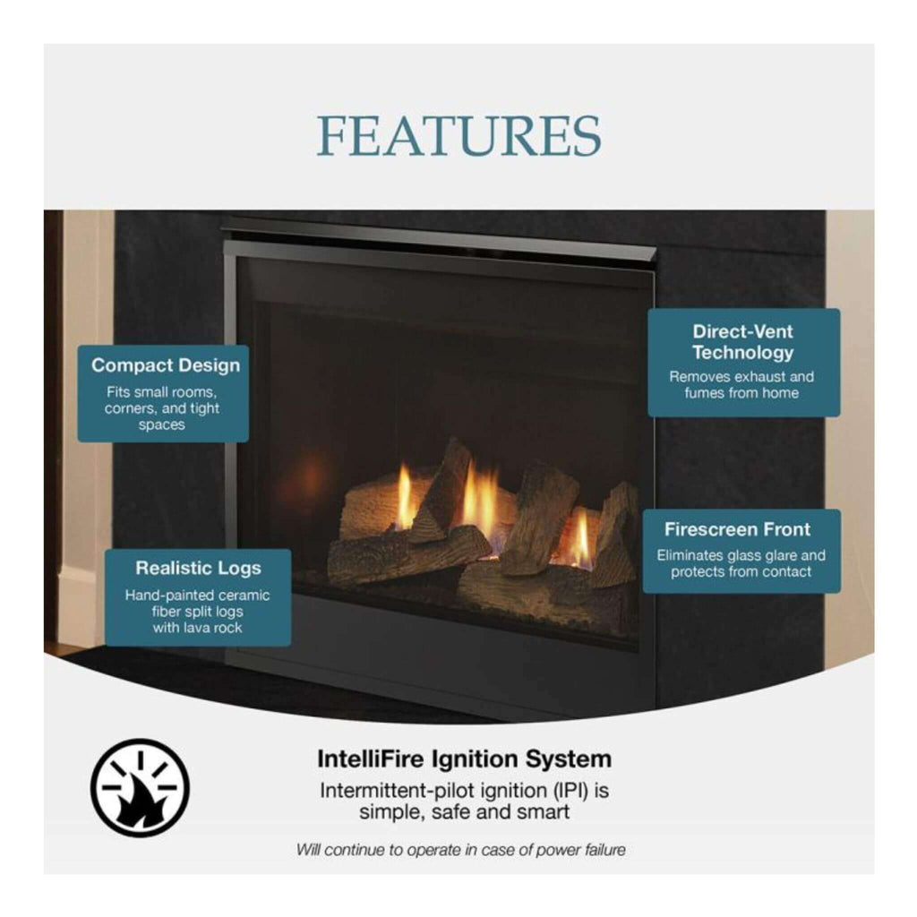 Majestic Mercury 32-Inch Direct Vent Natural Gas Fireplace