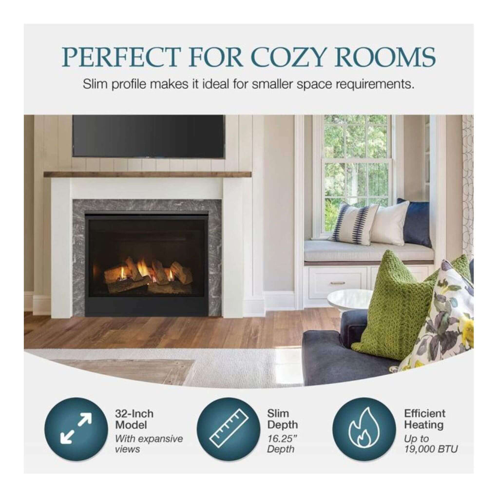 Majestic Mercury 32-Inch Direct Vent Natural Gas Fireplace