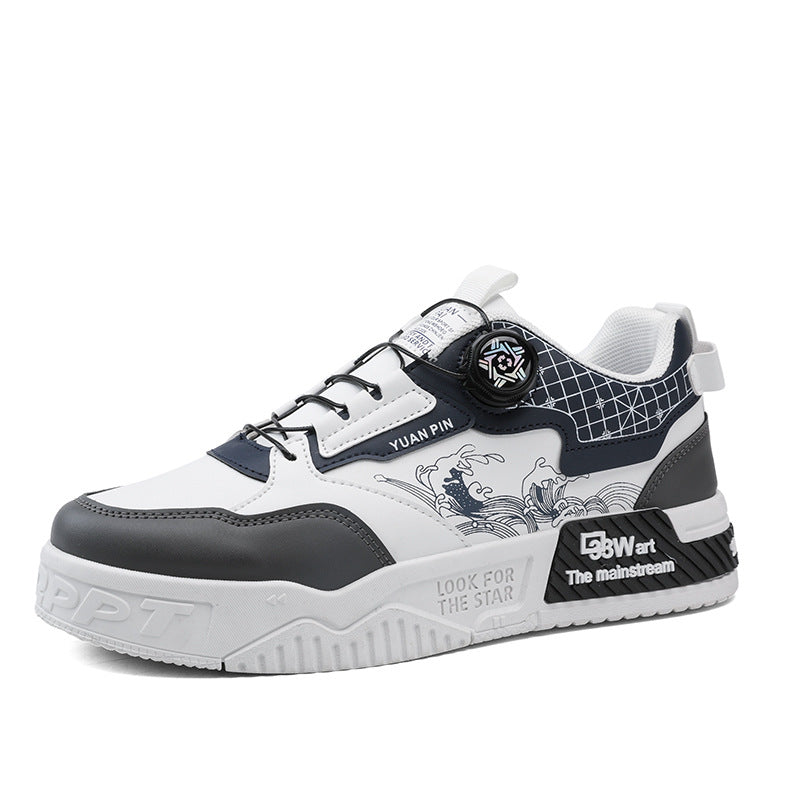 Men's spring summer fashion low-top Chinese style rotating button sports casual sneakers