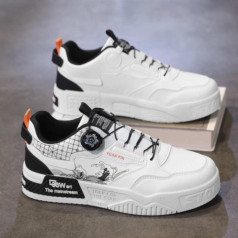 Men's spring summer fashion low-top Chinese style rotating button sports casual sneakers